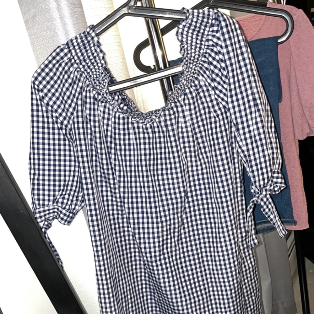 Plaid summer mid-length dress